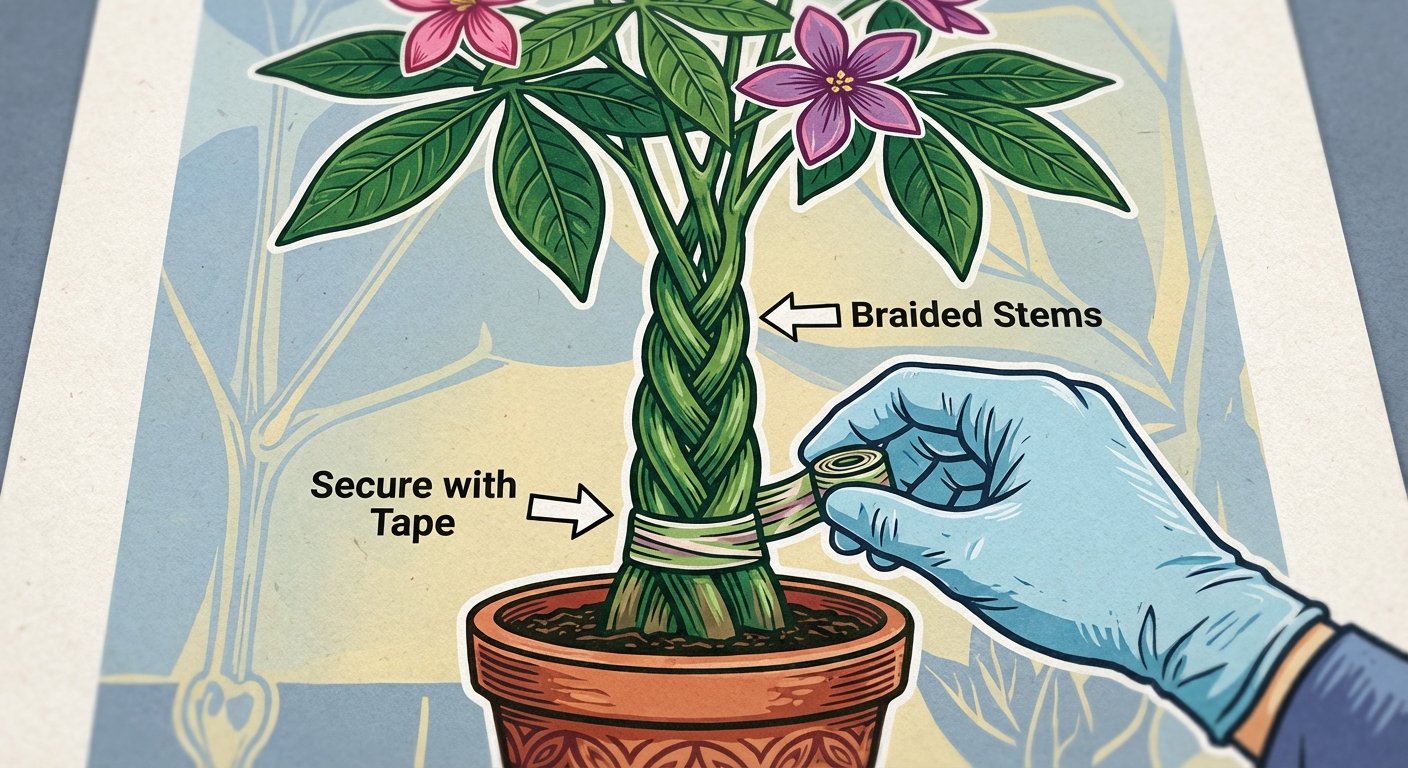 Money Tree braiding step 2