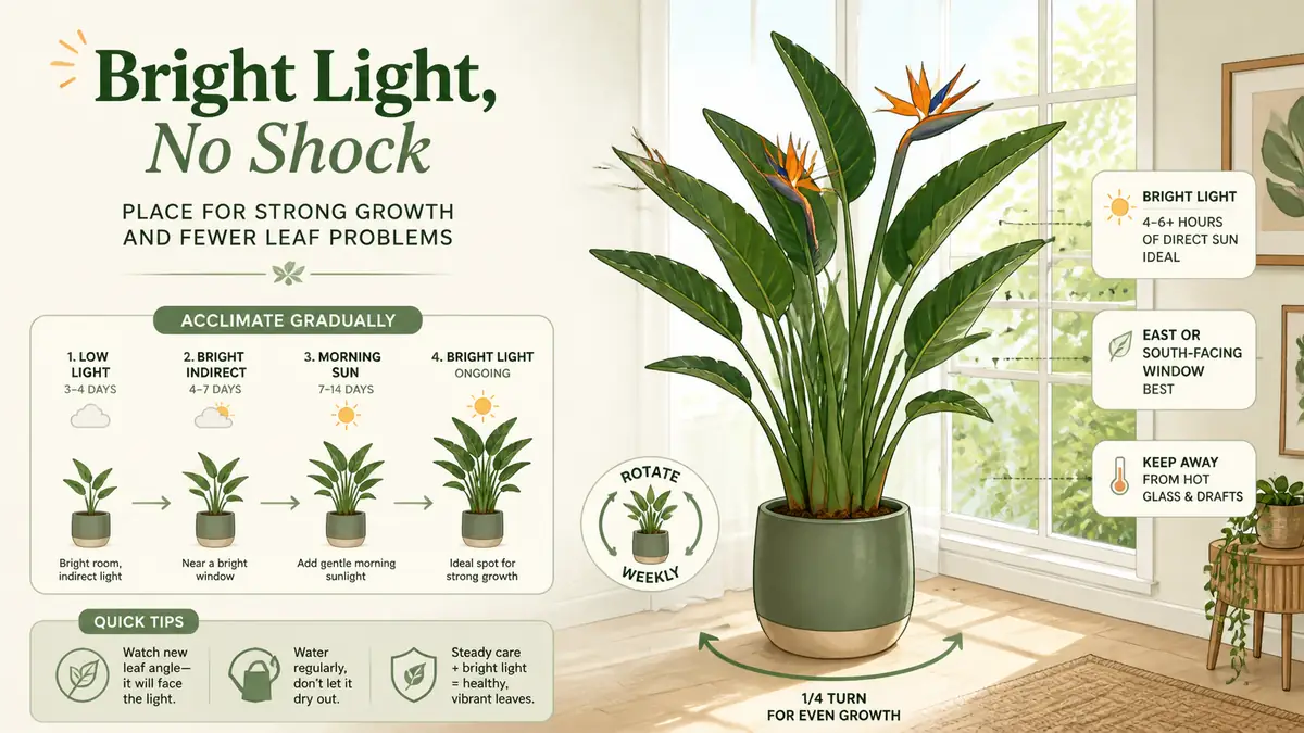 bird of paradise problems light placement guide