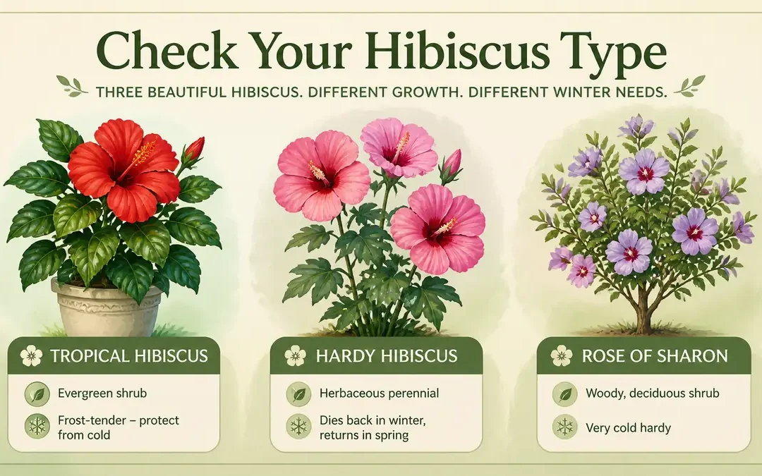 hibiscus care type comparison tropical hardy rose of sharon