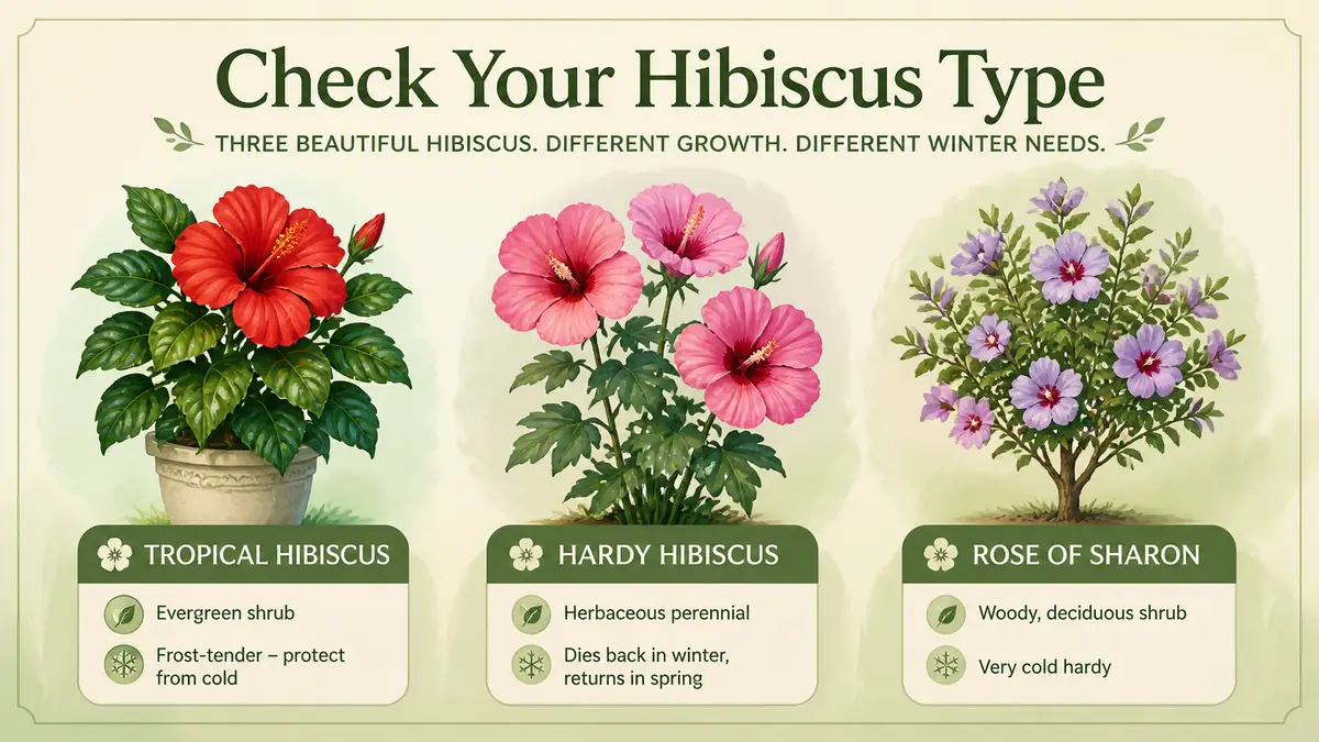 hibiscus care type comparison tropical hardy rose of sharon