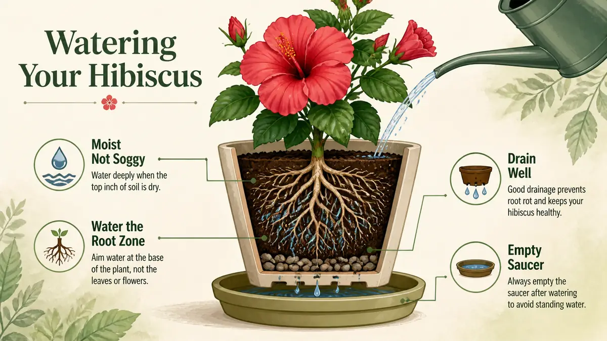 hibiscus watering and root zone drainage guide