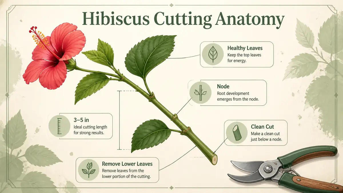 hibiscus propagation cutting node and leaf prep guide