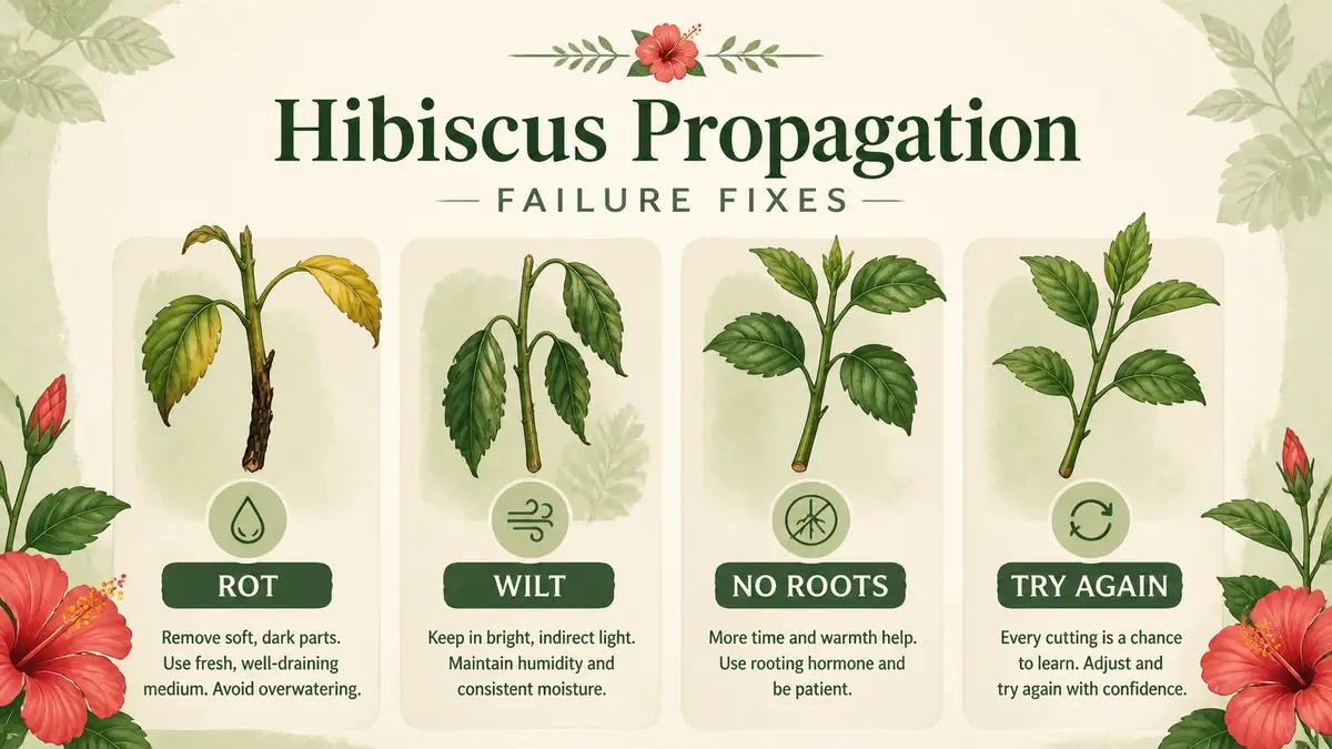 hibiscus propagation failure fixes rot wilt no roots