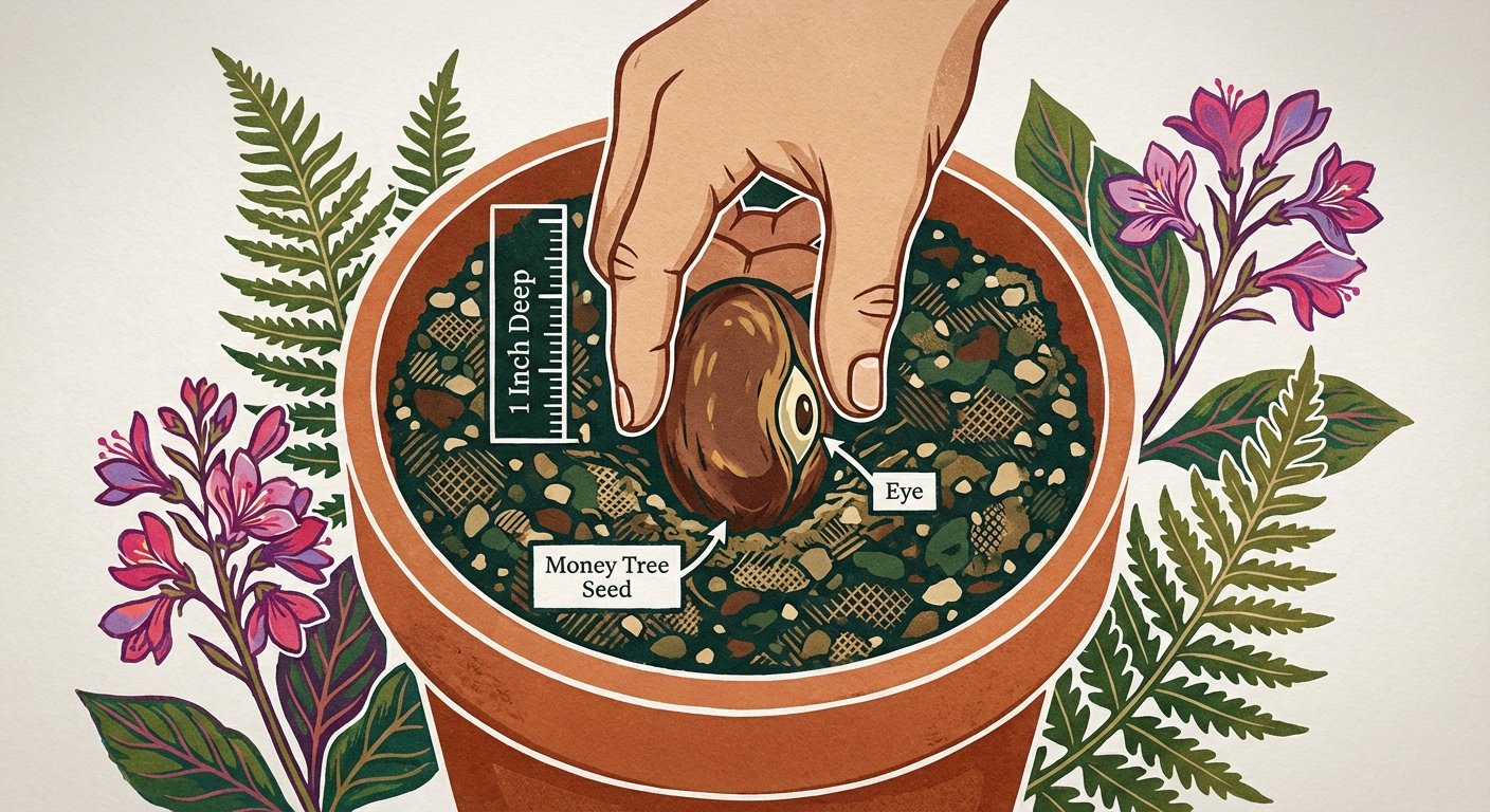 Planting the Money Tree seed for how to propagate money tree from seed