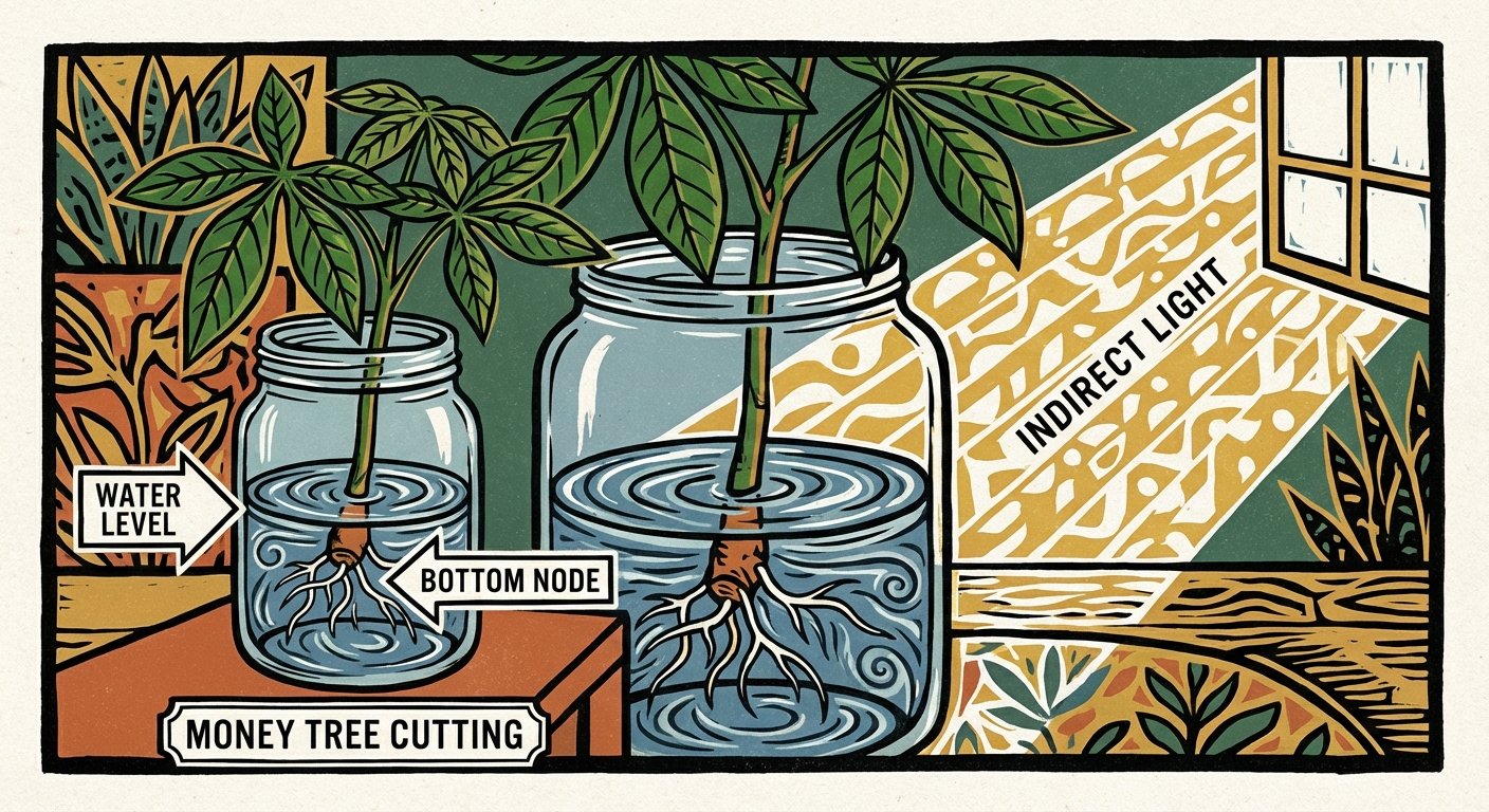 The water method for how to propagate money tree