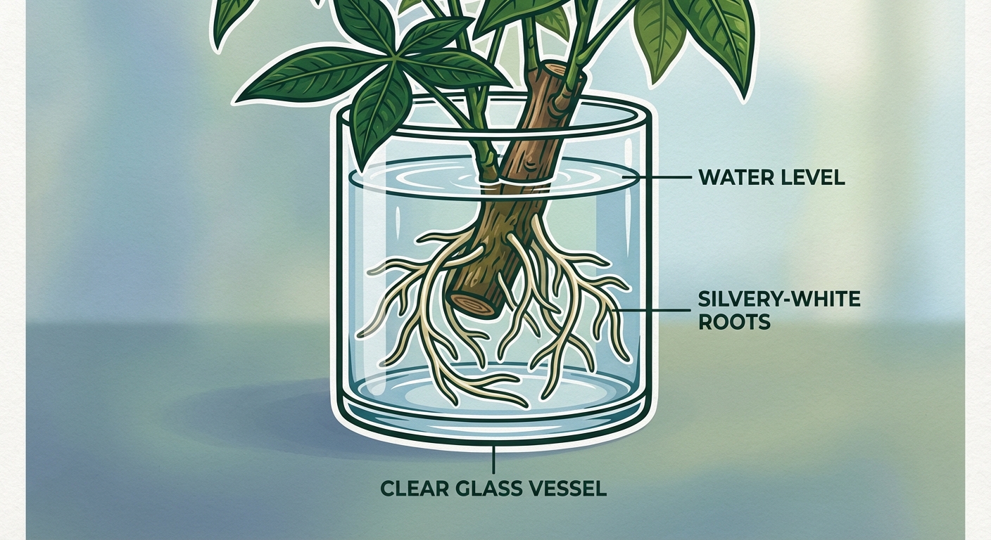 The water method for how to propagate money tree