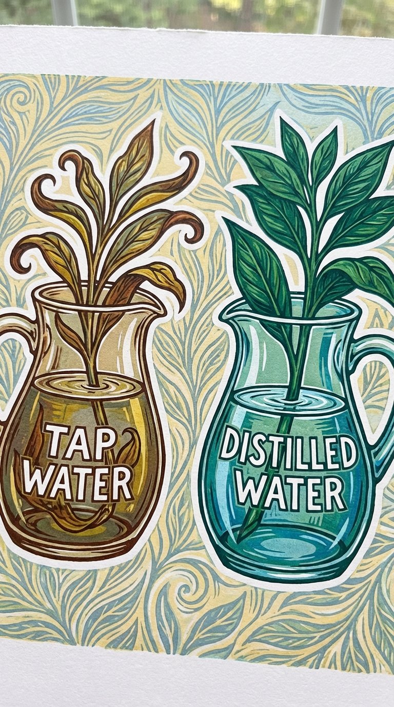 Using distilled water is key for preventative measures when propagating peace lily.