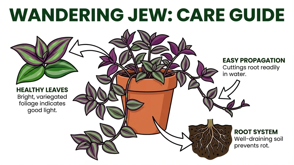 Growing Wandering Jew Indoors: Room-by-Room Guide (2026)