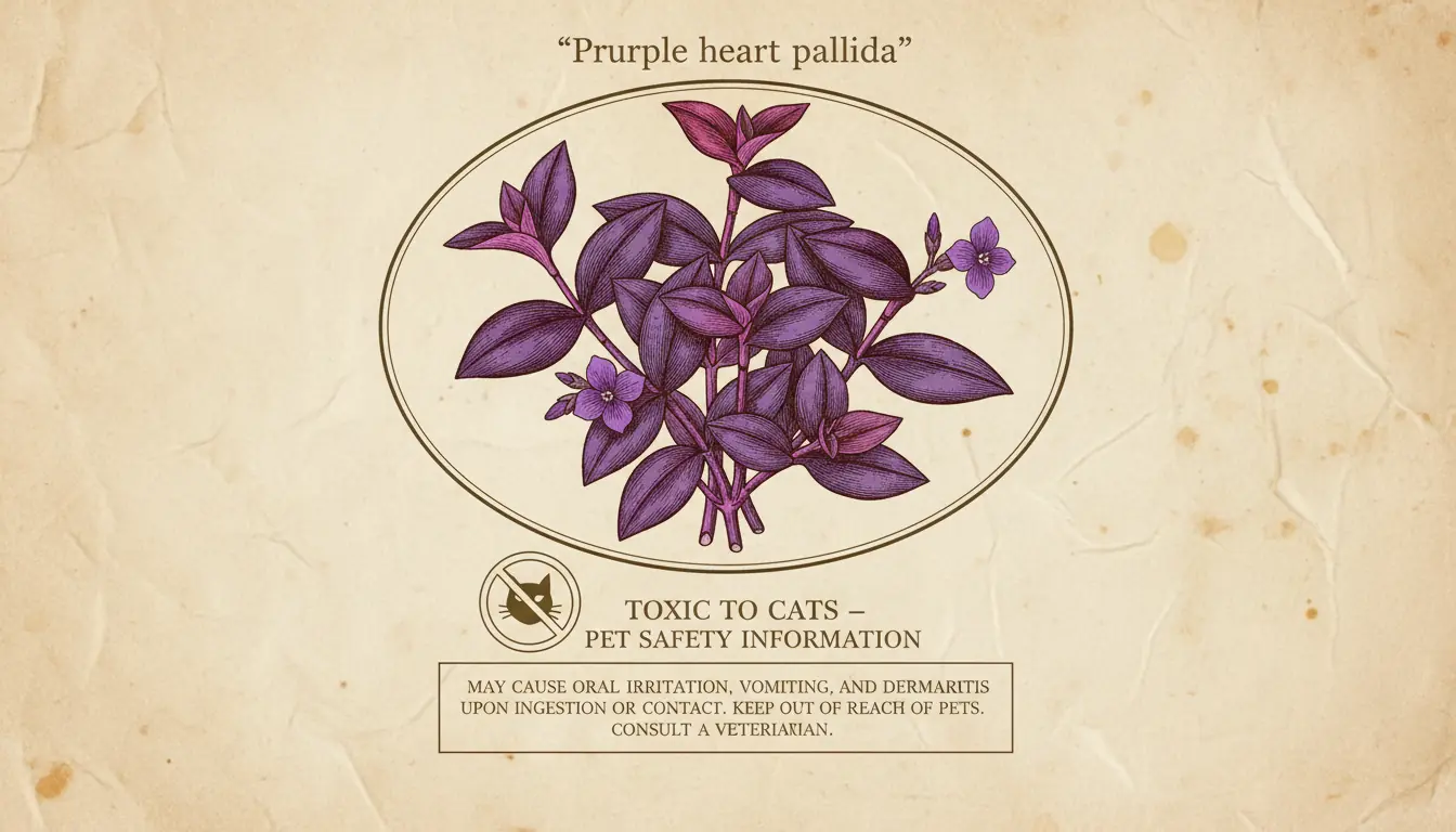 purple heart plant toxic to cats warning with pet safety information