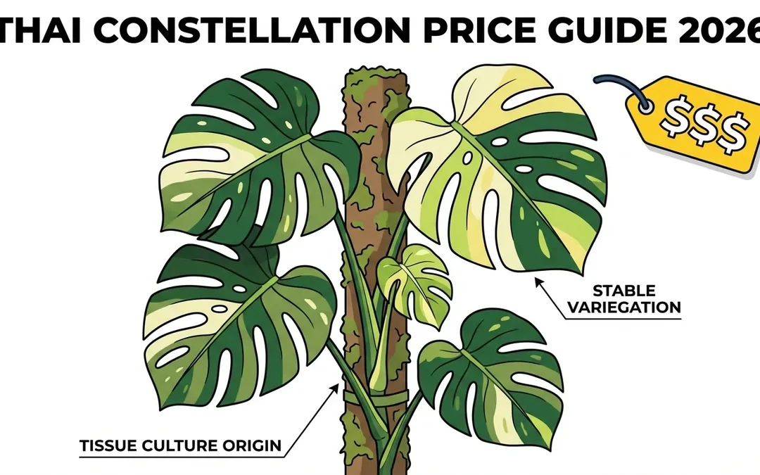 Thai Constellation Monstera price guide 2026 — what you should pay at every size