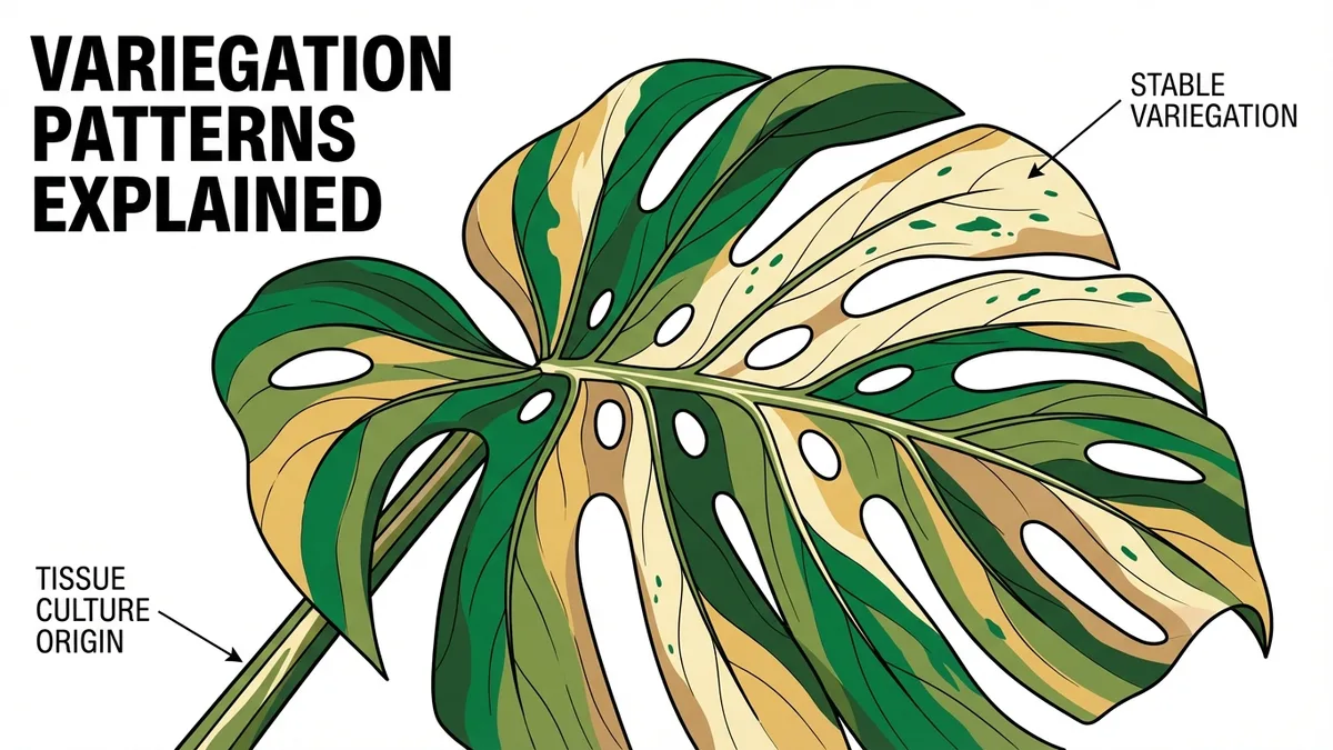 Thai Constellation Monstera variegation patterns — complete guide to why the cream stays stable