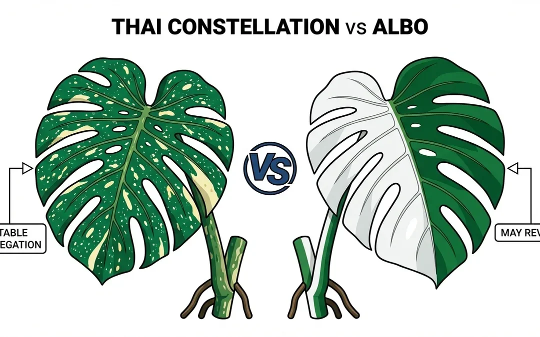 Thai Constellation vs Albo Monstera: 8 Key Differences (Which to Buy)