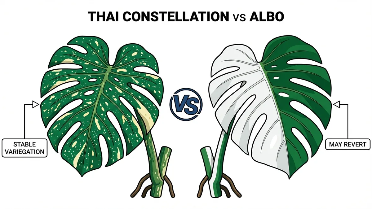 thai-constellation-vs-albo-featured Thai Constellation vs Albo Monstera comparison — which variegated Monstera should you buy?