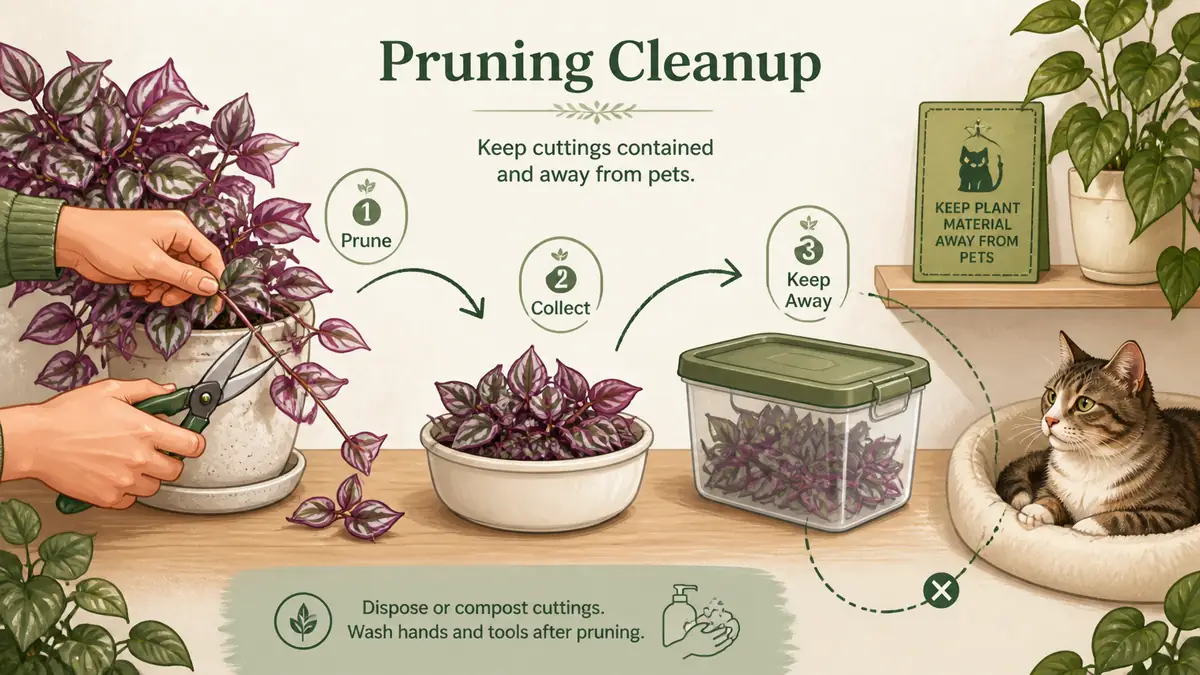 wandering jew toxic to cats cuttings cleanup guide