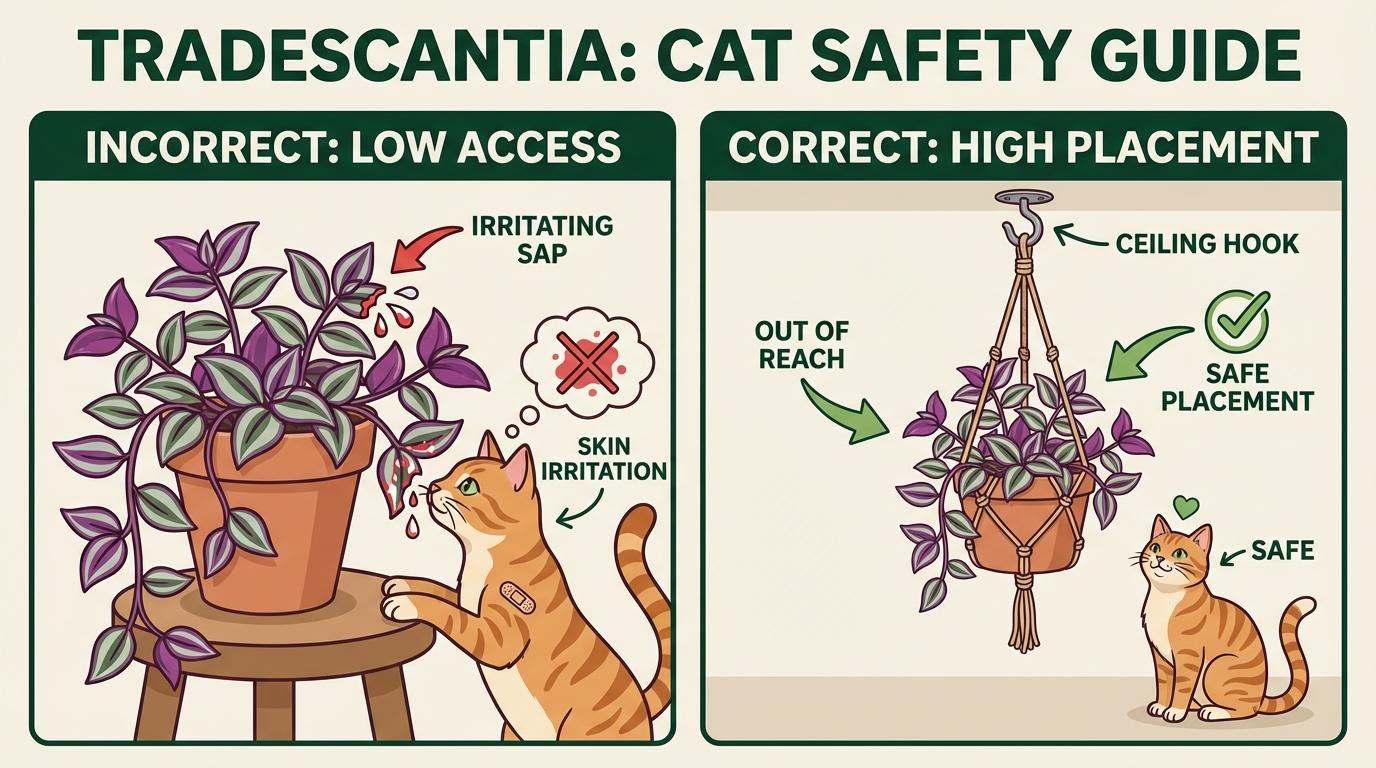 wandering jew toxic to cats, is wandering jew toxic to cats, tradescantia toxic to cats, wandering dude toxic to cats safety guide.
