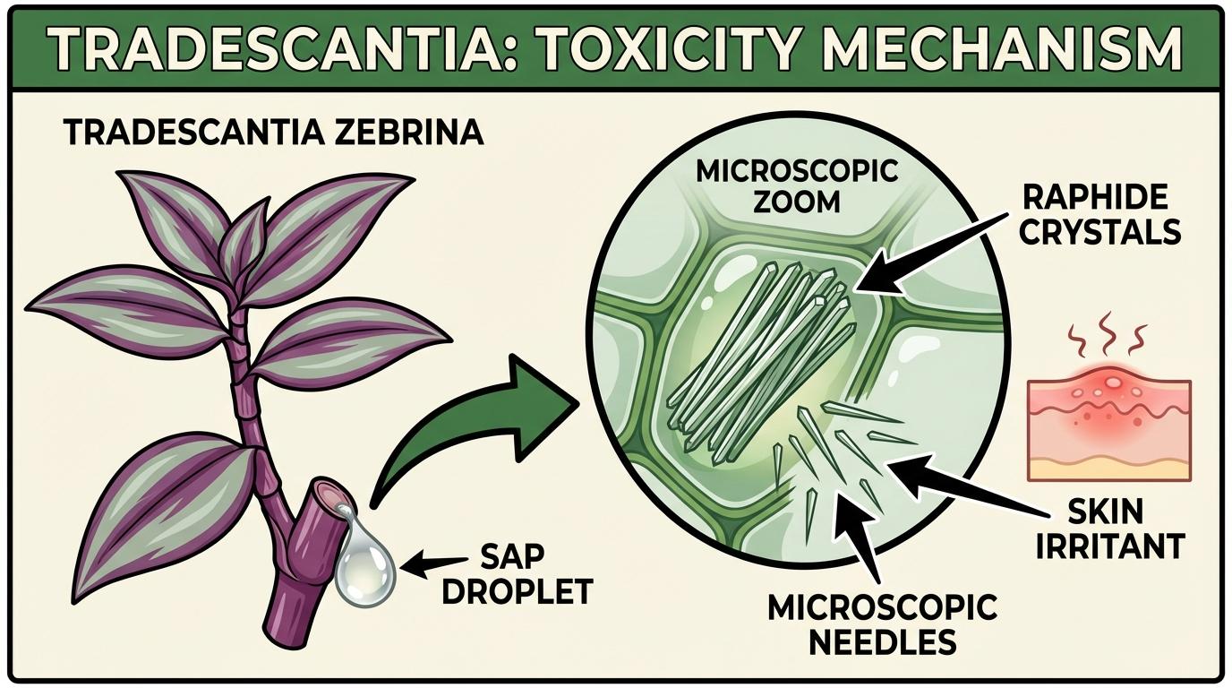 wandering jew toxic to cats, is wandering jew toxic to cats, tradescantia toxic to cats, wandering dude toxic to cats diagram